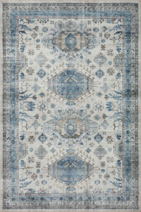 Loloi Heidi Hei-04 Ivory/Ocean Rugs.