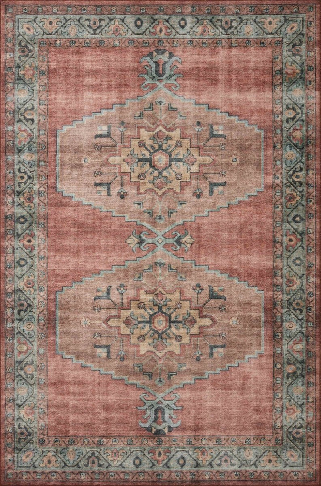 Loloi Heidi Hei-05 Spice/Aqua Rugs.