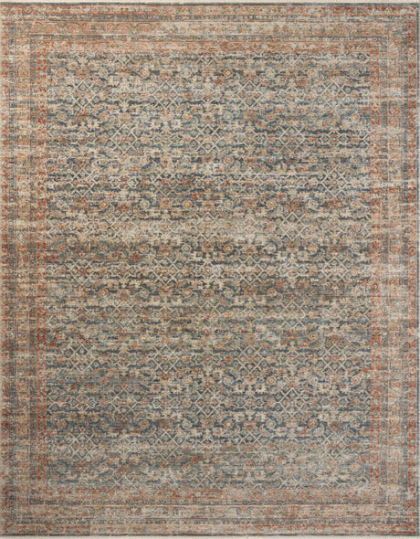 Loloi Heritage Her-12 Blue/Rust Rug.