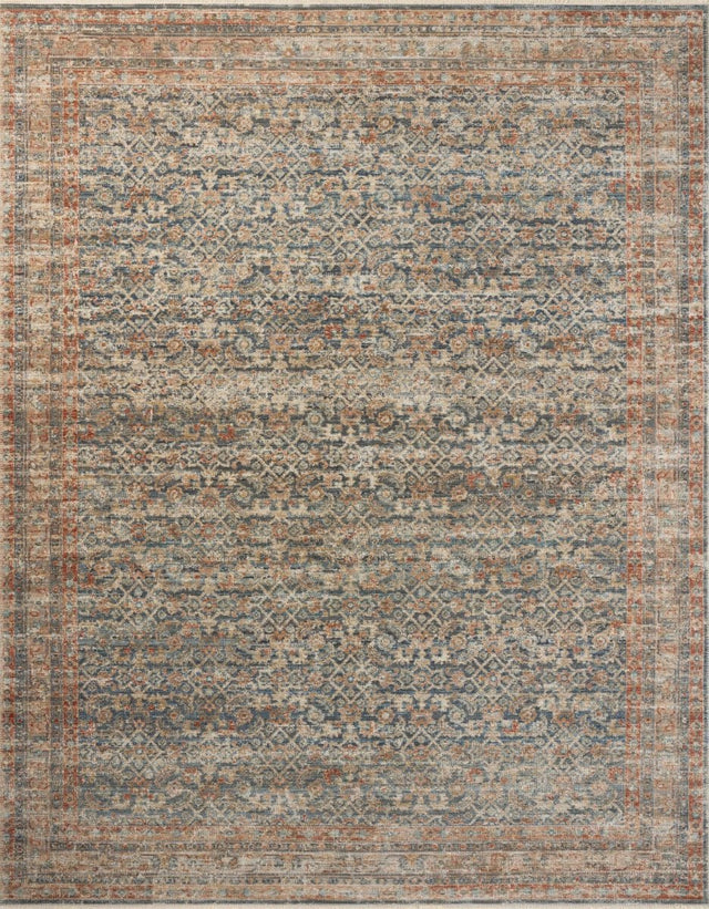 Loloi Heritage Her-12 Blue/Rust Rug.