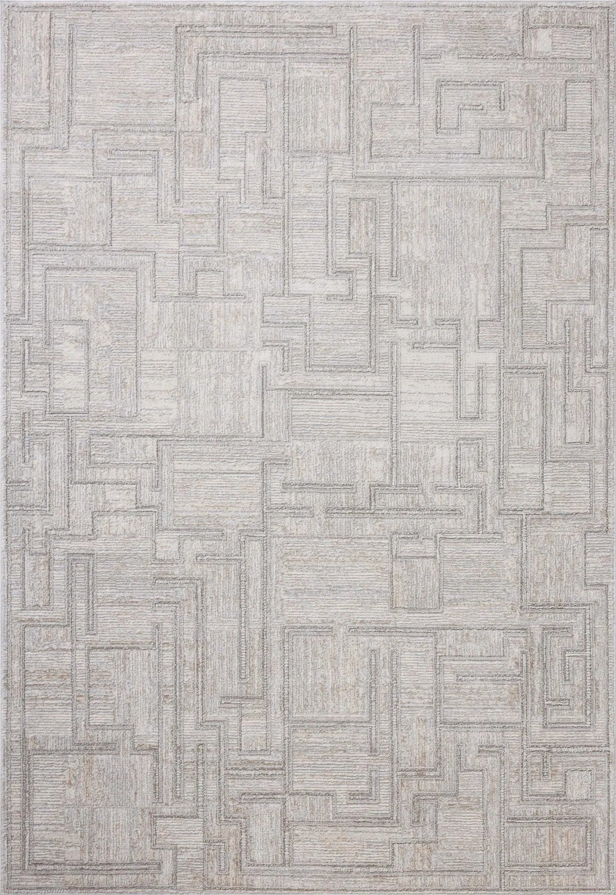 Loloi Hollis HOL-01 Grey / Ivory Rug - main flat