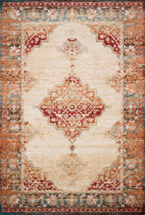 Loloi Isadora Isa-04 Ant. Ivory / Sunset Rugs.