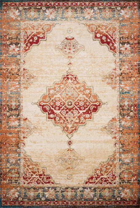 Loloi Isadora Isa-04 Ant. Ivory / Sunset Rugs.