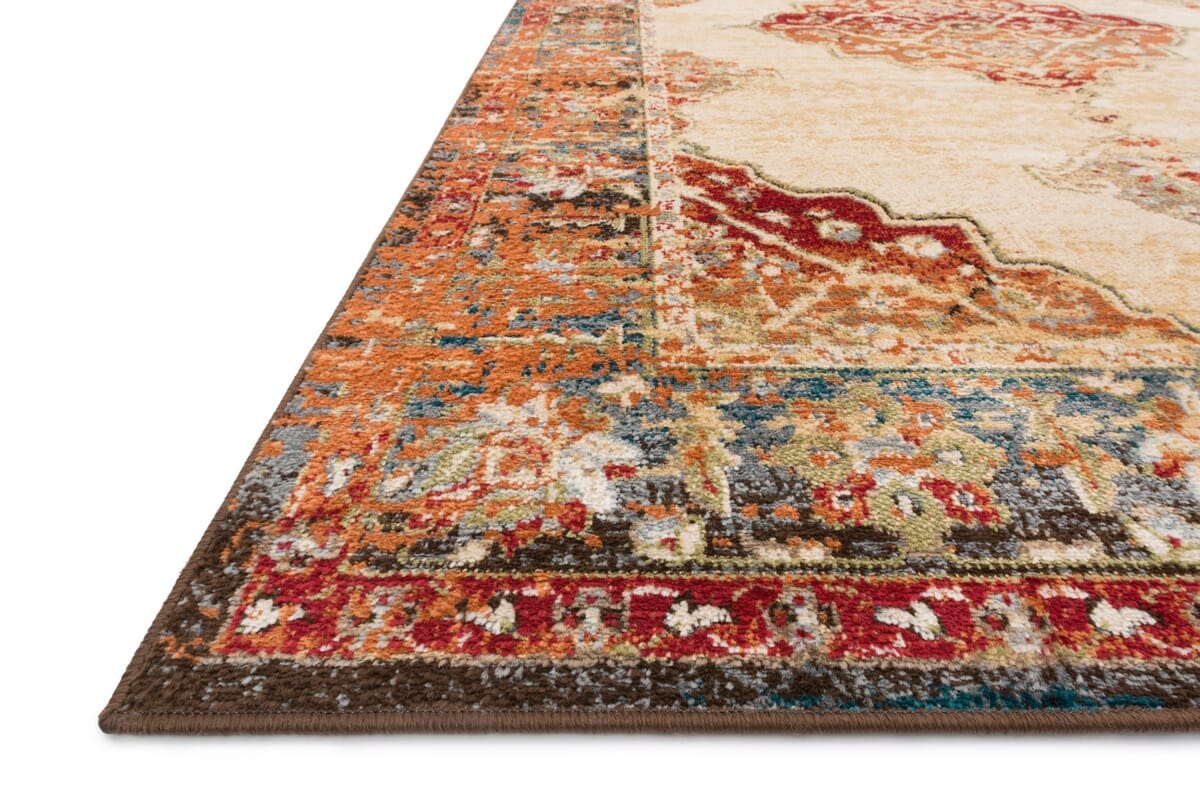 Loloi Isadora Isa-04 Ant. Ivory / Sunset Rugs.