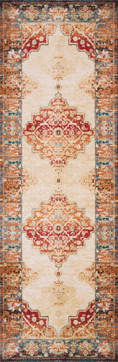 Loloi Isadora Isa-04 Ant. Ivory / Sunset Rugs.