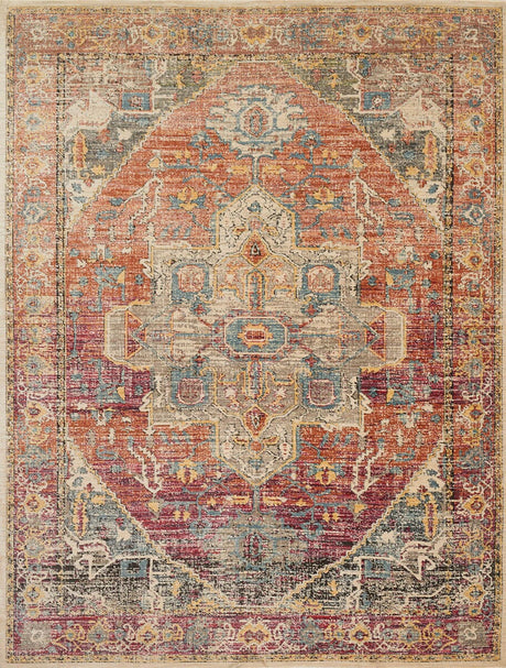 Loloi Javari Jv-08 Berry / Sunrise Rugs.