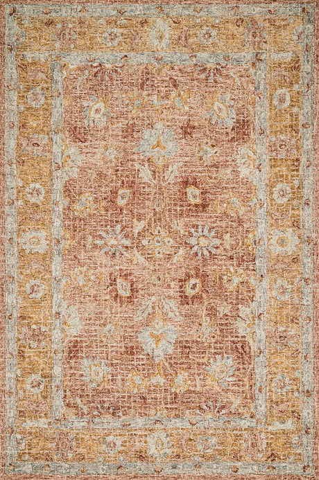 Loloi Julian Ji-04 Terracotta / Gold Rugs.