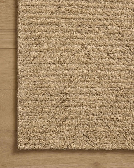 Loloi Kai KAI-01 Beige Rug - corner on wood