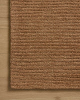 Loloi Kai KAI-01 Terracotta Rug - corner on wood