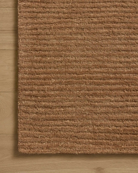 Loloi Kai KAI-01 Terracotta Rug - corner on wood