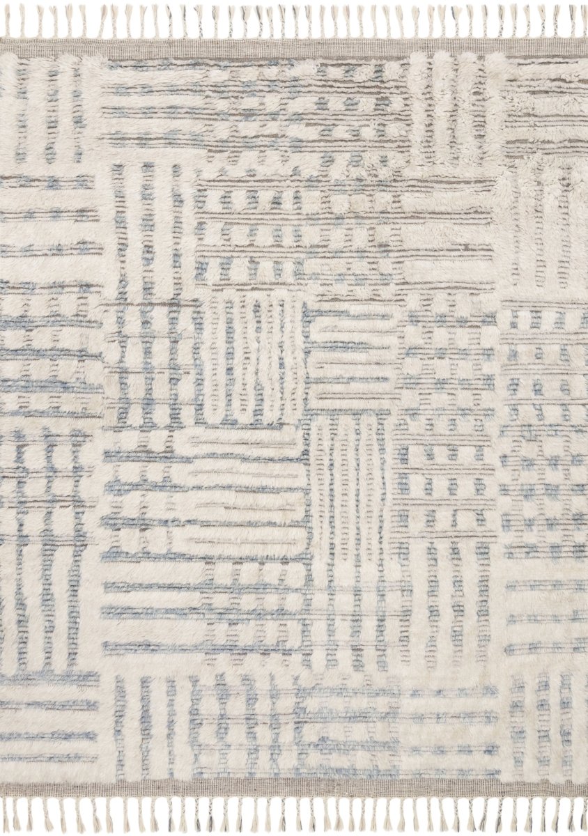 Loloi Khalid Kf-01 Ivory/Sky Rugs.