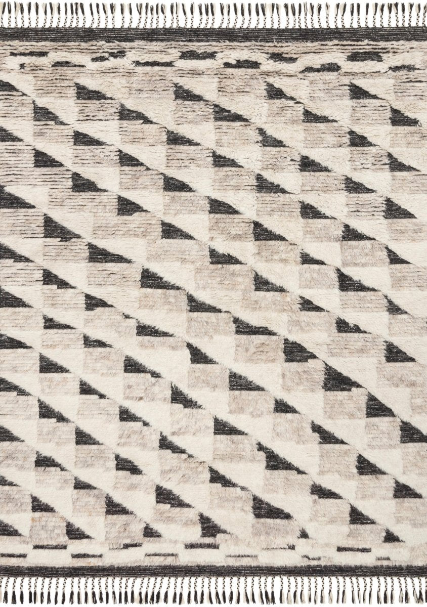 Loloi Khalid Kf-02 Natural/Black Rugs.