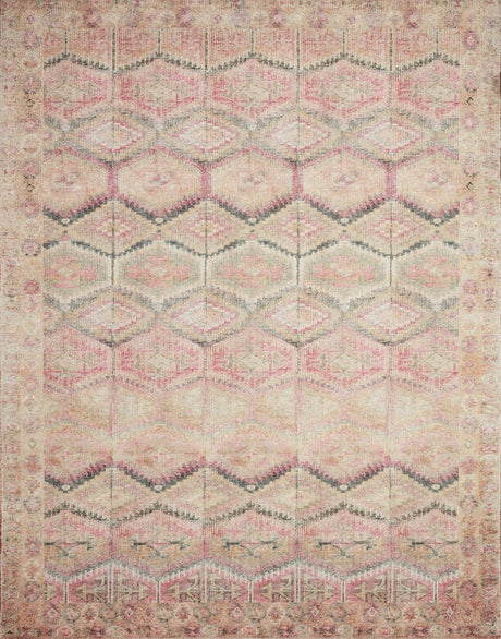 Loloi Layla Lay-17 Pink/Lagoon Rugs.