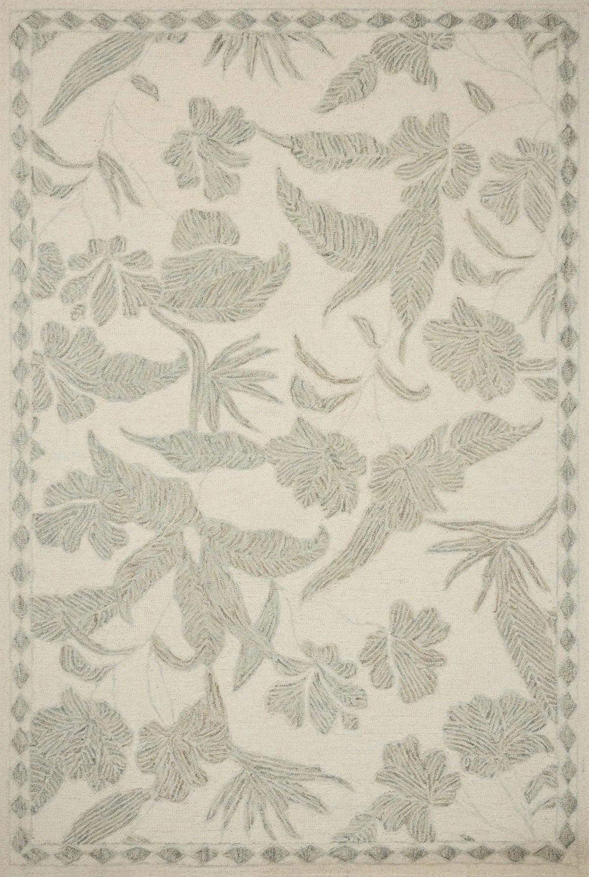 Loloi Lenore LNO-01 Ivory / Sky Rug - main flat