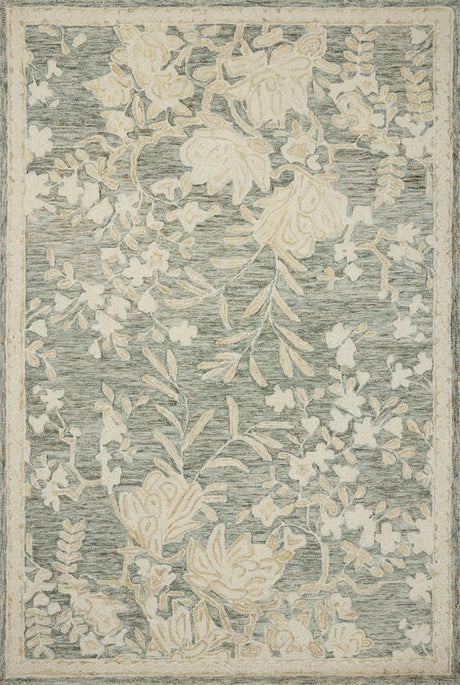Loloi Lenore LNO-02 Lagoon / Wheat Rug - main flat