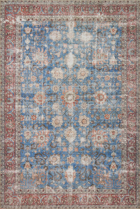 Loloi Loren Lq-01 Blue / Brick Rugs.