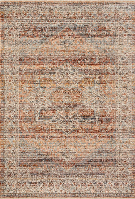 Loloi Lourdes Lou-07 Tangerine/Ocean Rugs.