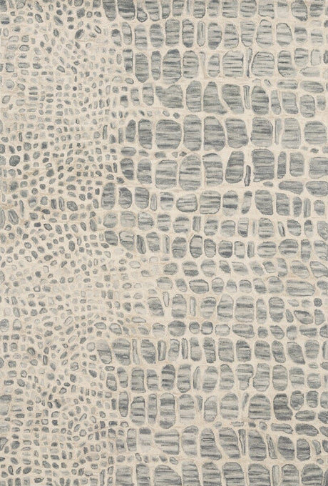 Loloi Masai Mas-03 Silver Grey / Ivory Rugs.