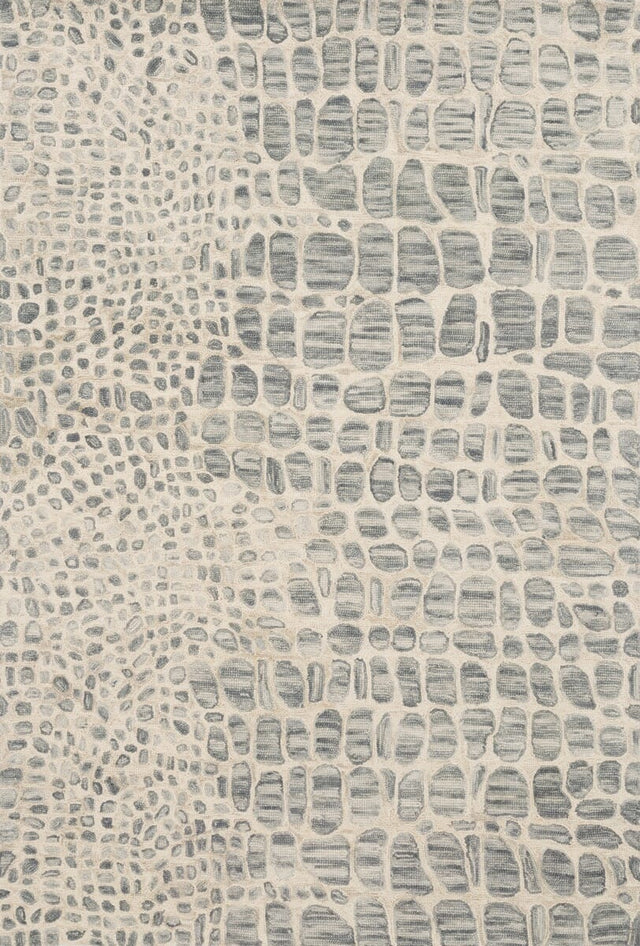 Loloi Masai Mas-03 Silver Grey / Ivory Rugs.