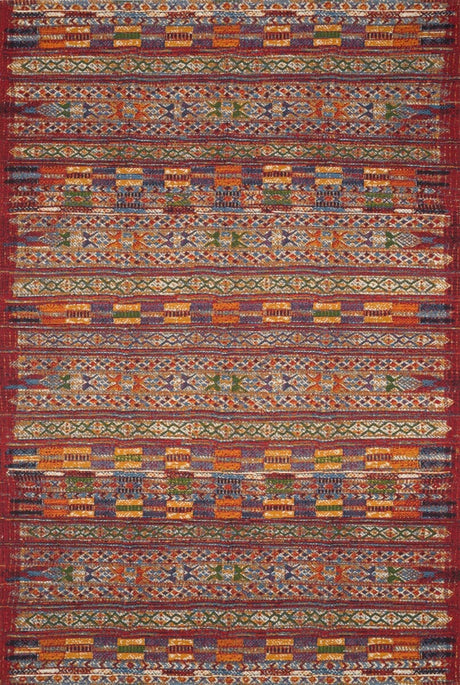 Loloi Mika Mik-09 Red / Multi Rugs.