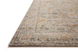 Loloi Milena MLE-05 Charcoal / Apricot Rug - rug corner
