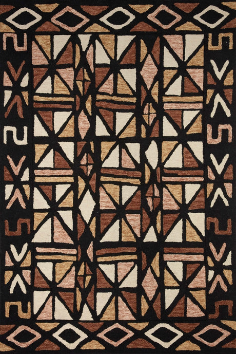 Loloi Nala Nal - 05 Spice/Black Rugs - Loloi - nalanal - 05sqbl2339