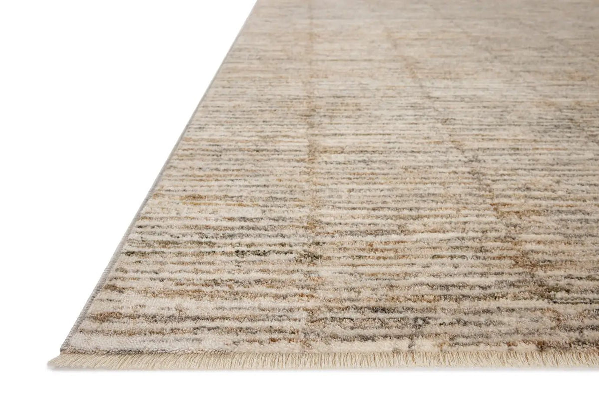 Loloi Nellie NEL-01 Beige / Fog Rug - rug corner