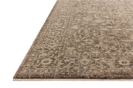 Loloi Newman NEW-02 Dark Taupe / Natural Rug - rug corner