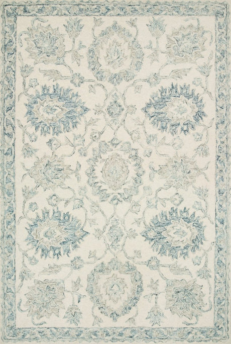 Loloi Norabel Nor-04 Ivory/Blue Rugs.