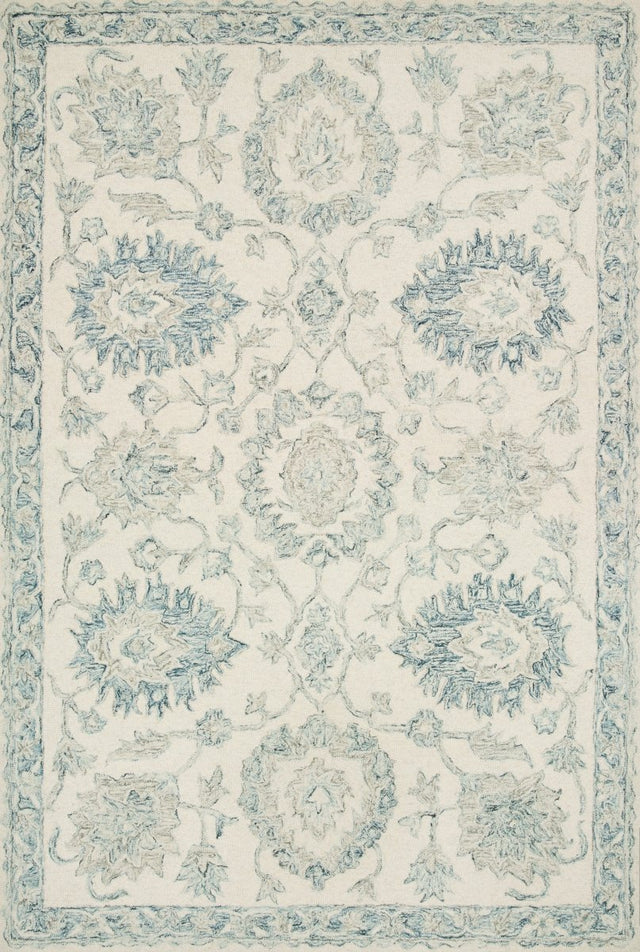 Loloi Norabel Nor - 04 Ivory/Blue Rugs - Loloi - norbnor - 04ivbb2339