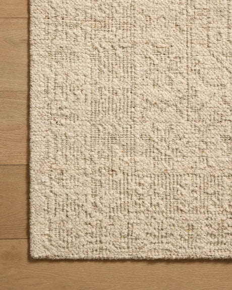 Loloi Novi NVI-01 Fog / Stone Rug - corner on wood