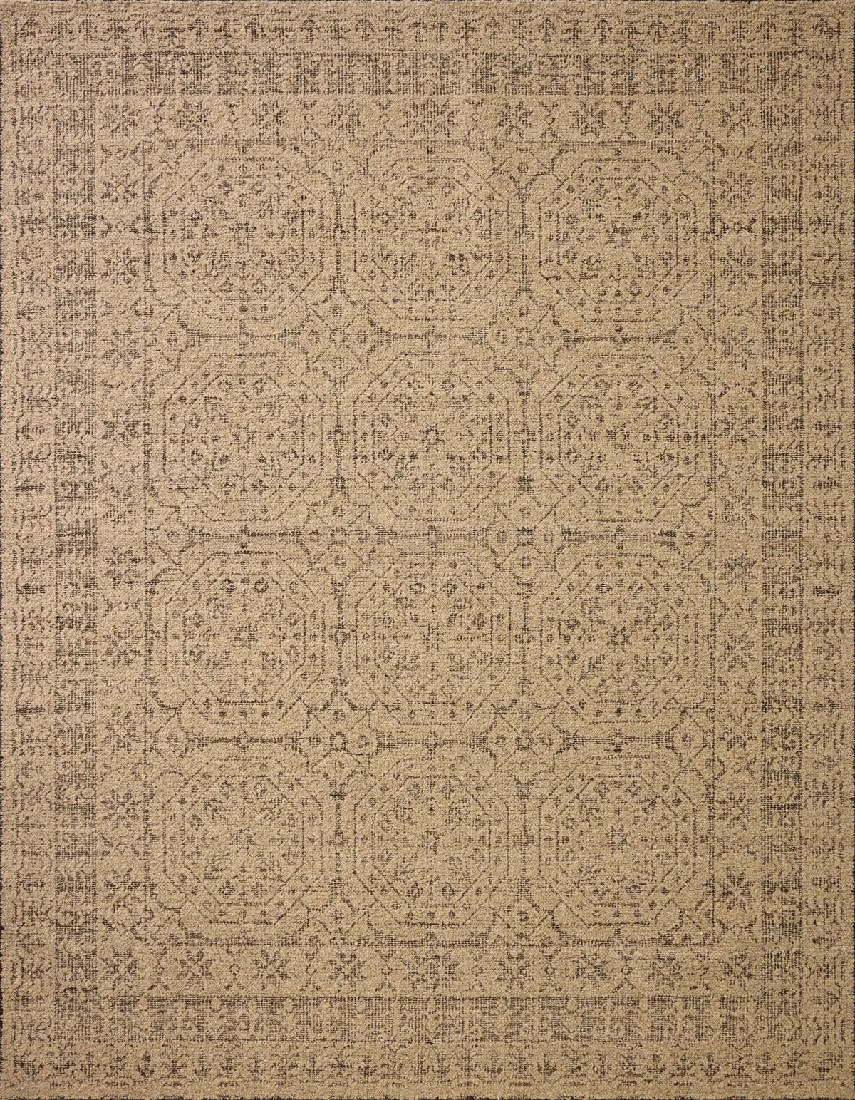 Loloi Novi NVI-01 Tan / Onyx Rug - main flat
