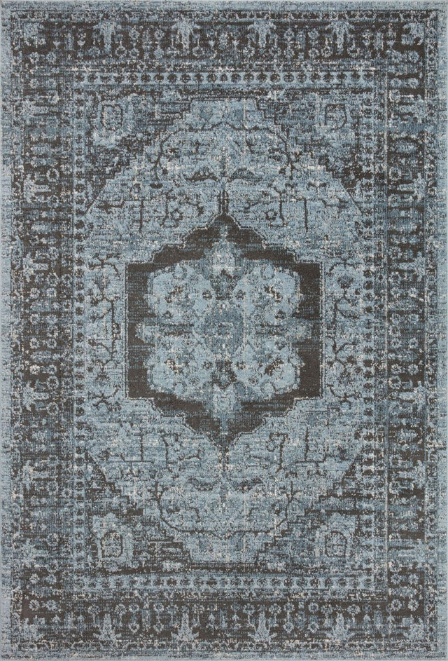 Loloi Odette Odt-08 Sky/Charcoal Rug.