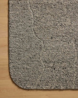 Loloi Otis OTT-03 Mist / Grey Rug - corner on wood