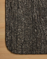 Loloi Otis OTT-05 Charcoal / Granite Rug - corner on wood