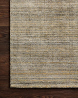 Loloi Pasadena Pas-01 Gold Rug - corner on wood