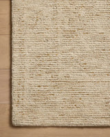 Loloi Penny PEN-01 Gold / Natural Rug - corner on wood