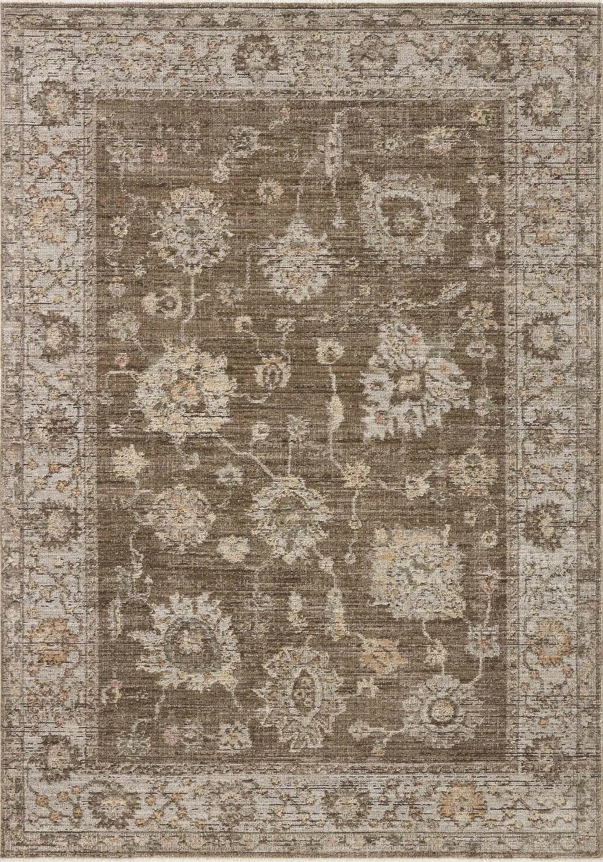 Loloi Priscilla PRL-01 Bark / Ivory Rug - main flat