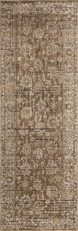 Loloi Priscilla PRL-01 Bark / Ivory Rug - runner flat