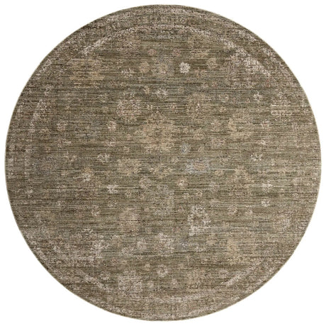 Loloi Priscilla PRL-02 Olive / Sand Rug - round flat