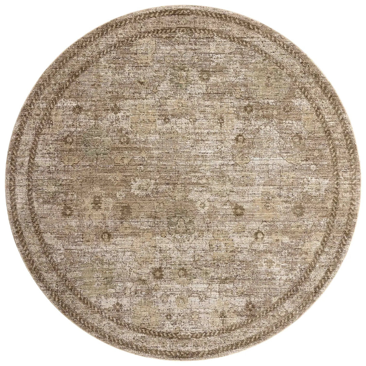 Loloi Priscilla PRL-05 Sand / Earth Rug - round flat