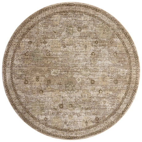 Loloi Priscilla PRL-05 Sand / Earth Rug - round flat