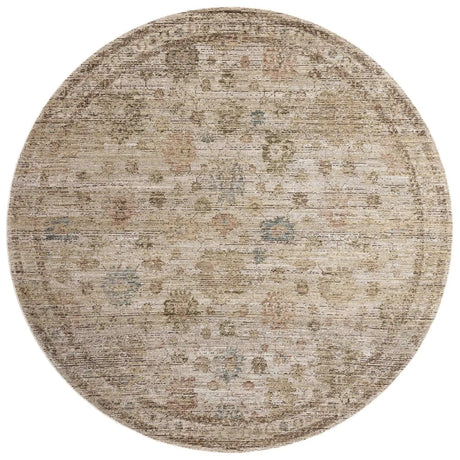 Loloi Priscilla PRL-06 Ivory / Multi Rug - round flat