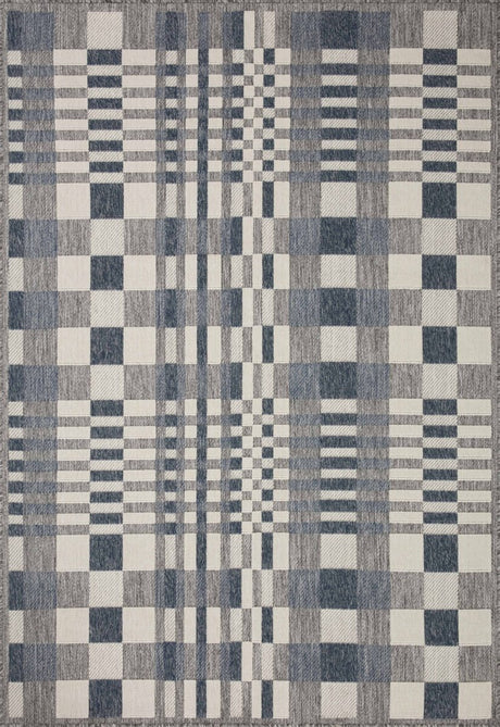 Loloi Rainier Rai-04 Ivory/Denim Rug.