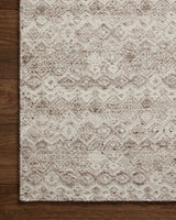 Loloi Raven Rav-03 Dove/Ivory Rug - corner on wood