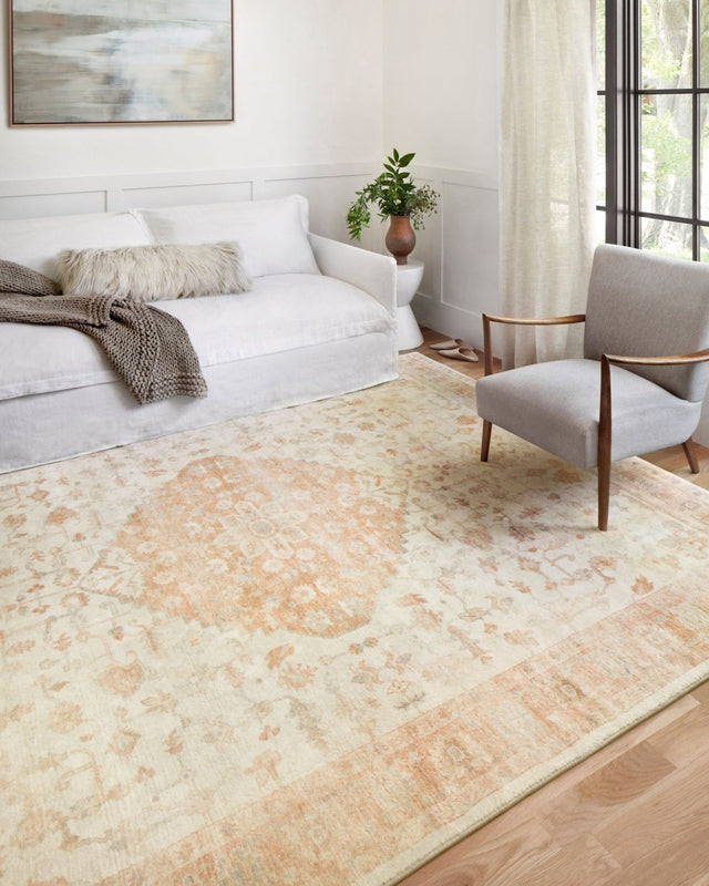 Loloi Rosette Ros-03 Ivory/Terracotta Rugs.