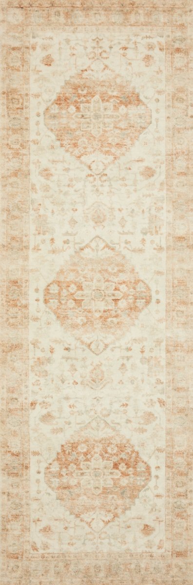 Loloi Rosette Ros-03 Ivory/Terracotta Rugs.