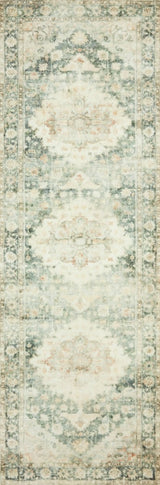Loloi Rosette Ros-08 Teal/Ivory Rugs.