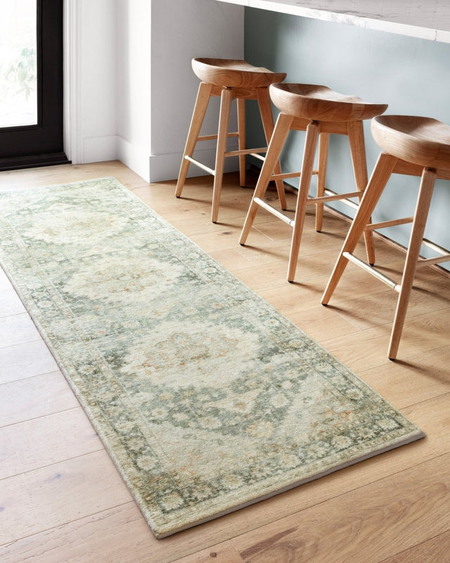 Loloi Rosette Ros-08 Teal/Ivory Rugs.