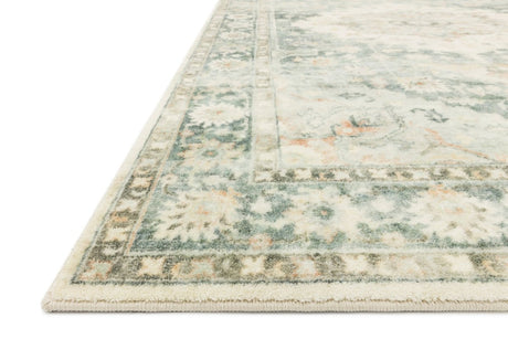 Loloi Rosette Ros-08 Teal/Ivory Rugs.